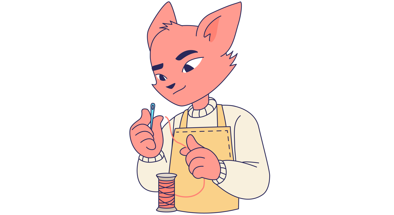 En tegneserie av en katt En tegneserie av en katt